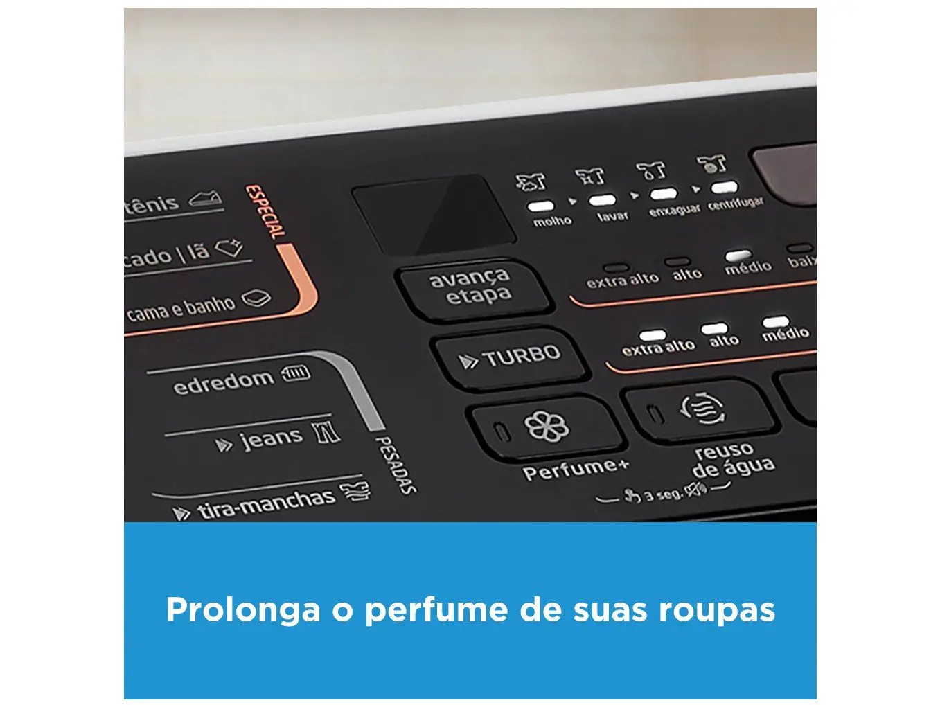 Máquina de Lavar Roupas Midea 15kg Branca Automática Lava Edredom Wave Agitador 110/220V - Imagem 4