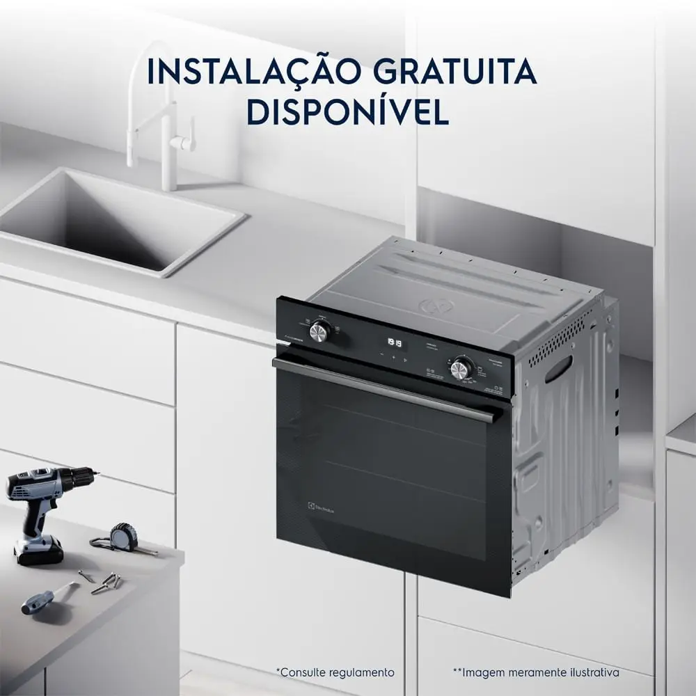 Forno de Embutir Elétrico Electrolux 80L Efficient com PerfectCook (OE8EL) 110/220V - Imagem 3