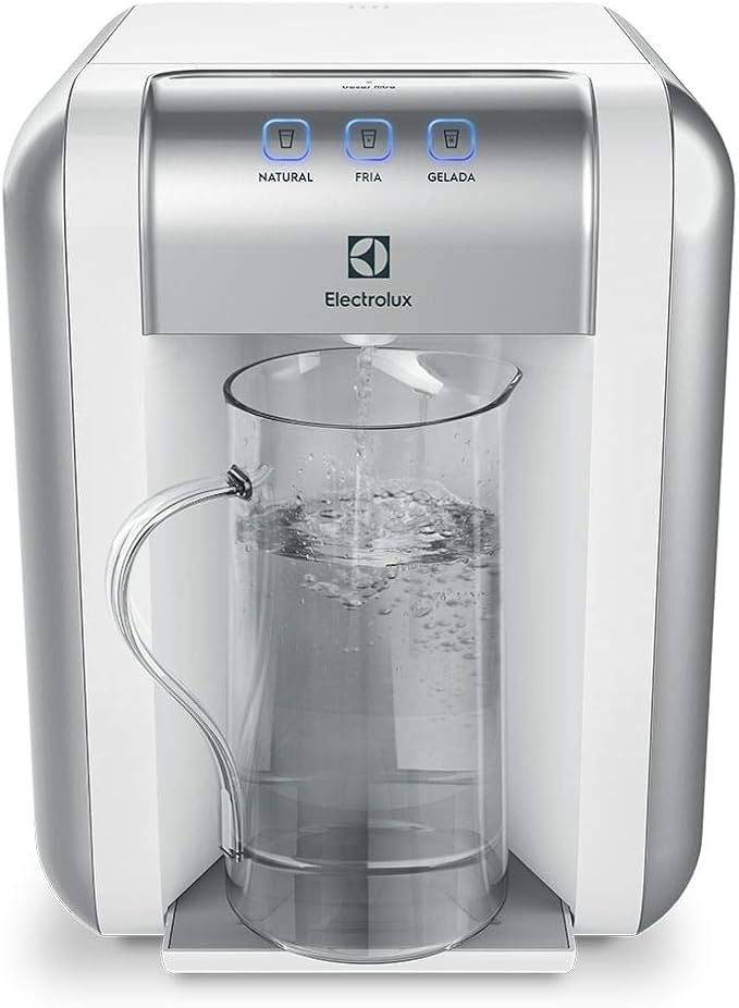 Purificador de Água Gelada Fria e Natural Elétrico Compacto Eletronico placa Electrolux Branco com Painel Touch Bivolt PE11B - Imagem 3
