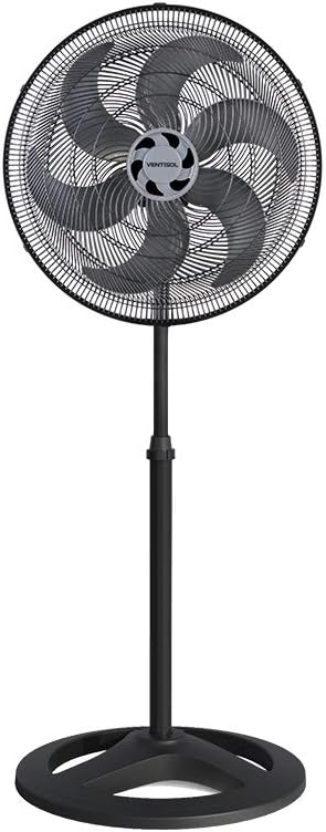 Ventisol Ventilador de Coluna Oscilante, Turbo 6 Pás Premium, Preto, 50cm, 127V