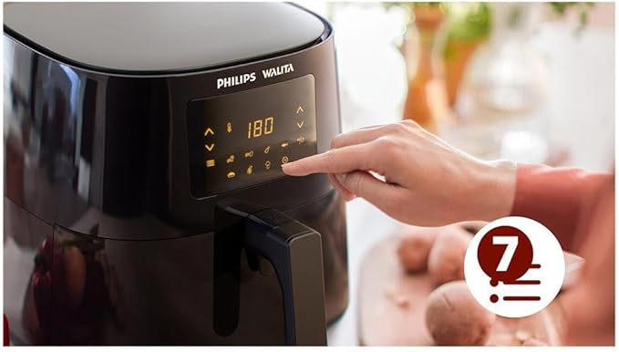 Philips Walita Preta Fritadeira Airfryer Essential XL Digital, 6.2L de capacidade, Garantia internacional de dois anos, 110V, 2000W (RI9270/90), Preto - Imagem 4