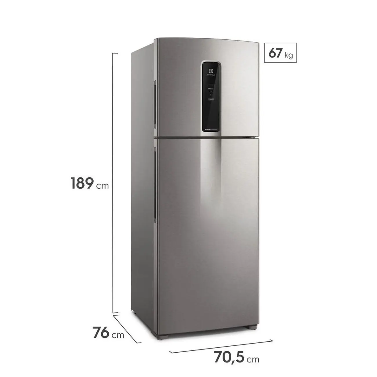 Geladeira/Refrigerador Electrolux Frost Free Inverter 480L Efficient com AutoSense SmartBivolt Duplex Inox Look IT70S 110/220V - Imagem 4