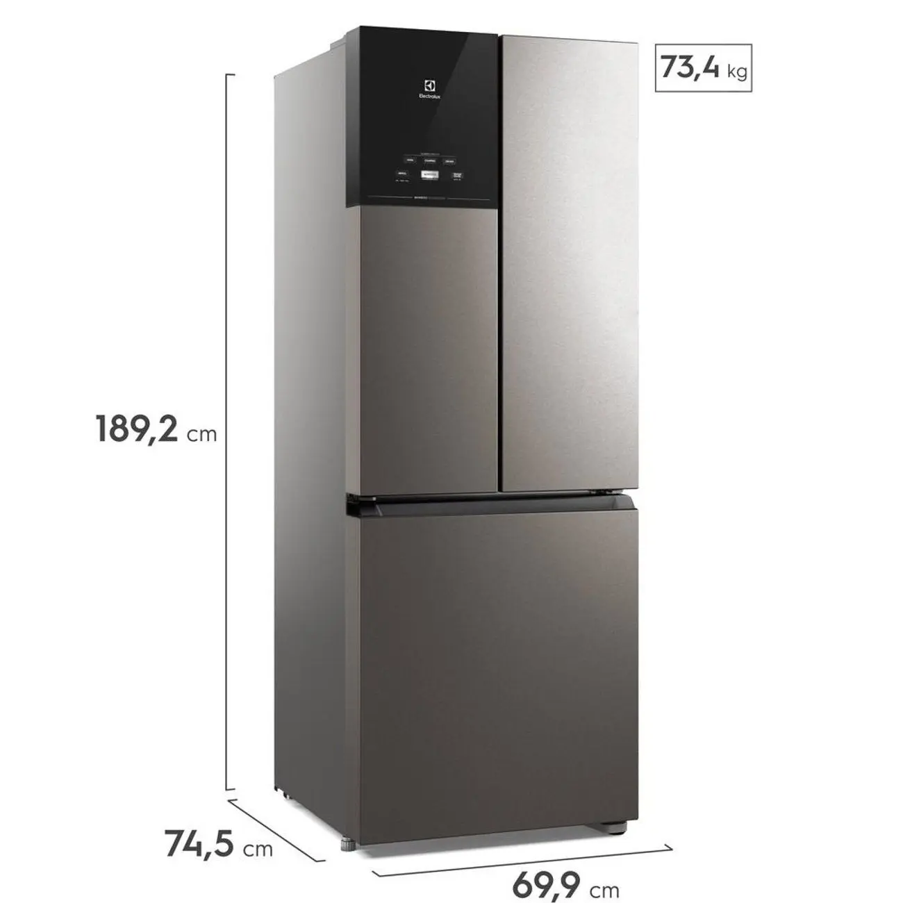 Geladeira/Refrigerador Electrolux Frost Free French Door Inox Look 484L Efficiente IM7S 110/220V - Imagem 3