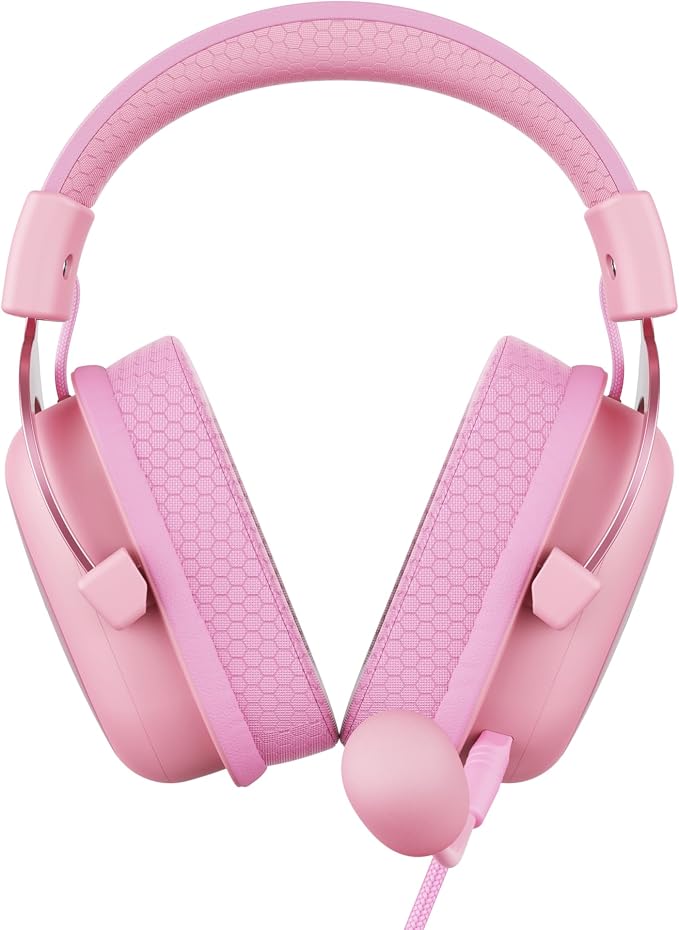 Havit Headphone Fone de Ouvido H2002d Pink, Gamer, com Microfone, Falante 53mm, Plug 3, 5mm: compatível com XBOX ONE e PS4, HAVIT, HV-H2002d Cor Rosa