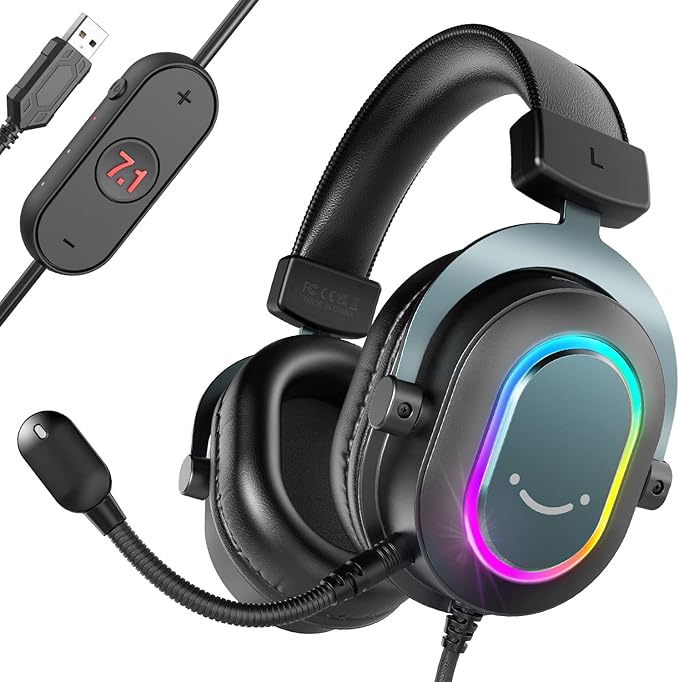 FIFINE H6 Fone de ouvido USB Gamer para PC computador para PS4/PS5