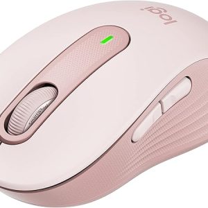 Mouse Sem Fio Logitech Signature M650 com Design de Tamanho Compacto, Clique Silencioso, Botões Laterais Personalizáveis, Conexão USB e Bluetooth - Rose