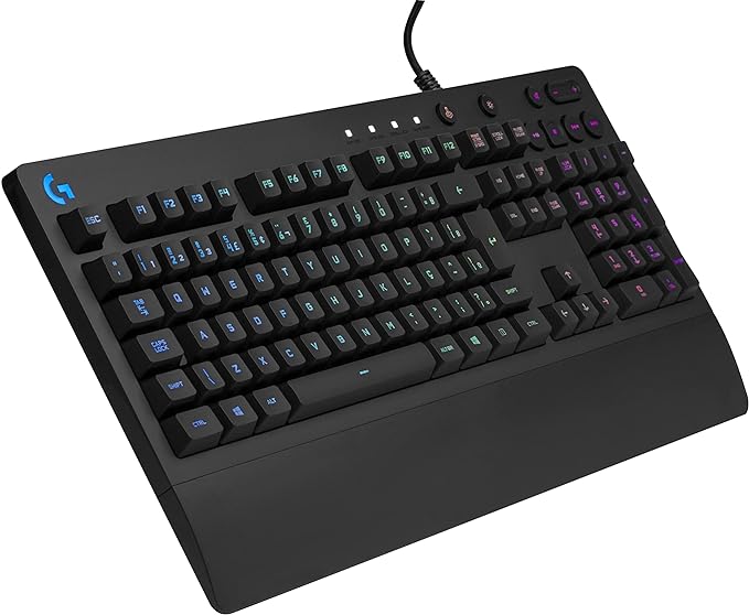 Teclado Gamer Logitech G213 com Layout ABNT2, RGB LIGHTSYNC, Controles de Mídia Dedicados, Design Durável e Resistente à Respingos - Imagem 3