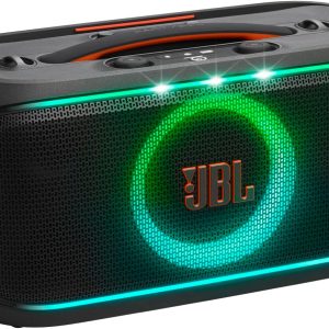 JBL PartyBox On-the-Go 2 - Altifalante portátil Bluetooth para festas com microfone sem fio, espetáculo de luz dinâmica, 15 horas de reprodução, classificação IPX4 à prova de salpicos, som