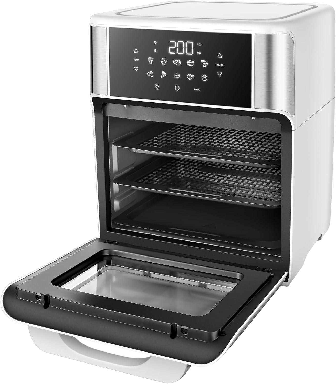 MONDIAL Fritadeira Air Fryer Forno Oven 12L, Branco/Inox, 2000W, 127V - AFON-12L-WI - Imagem 3