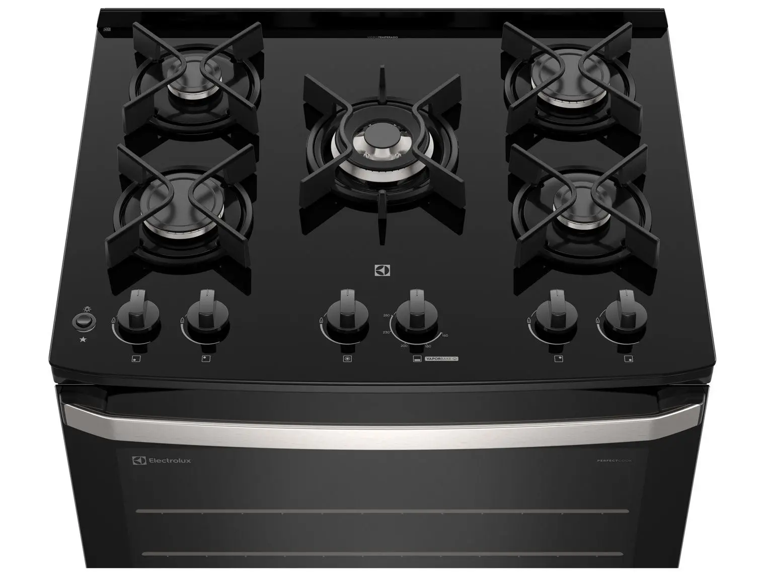 Fogão Electrolux 5 Bocas Efficient com PerfectCook Preto FE5GB 110/220V - Imagem 2