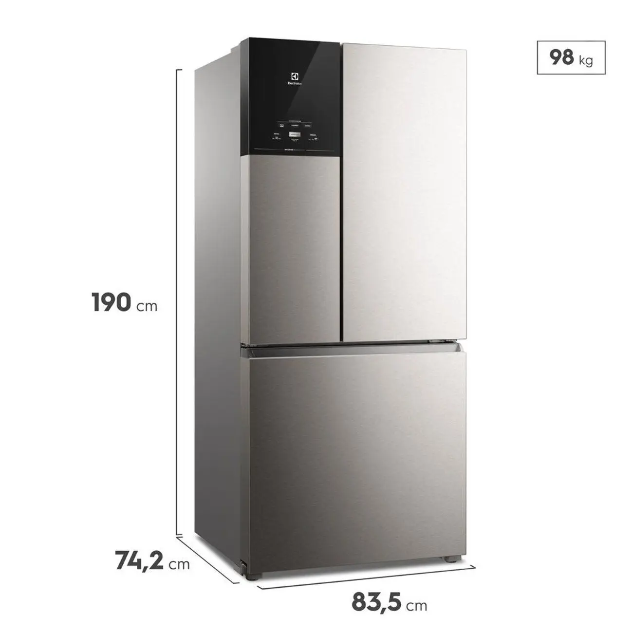 Geladeira Electrolux Frost Free Inverter 590L AutoSense 3 Portas Cor Inox Look IM8S 110/220V - Imagem 5