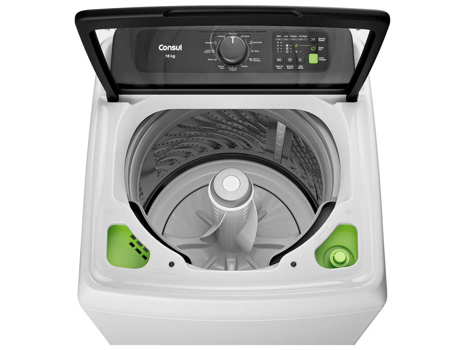 Lavadora de Roupas Consul 16kg Cesto Inox 12 programas Branco CWN16AB 110/220V - Imagem 5