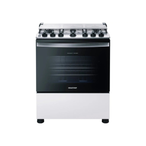 Fogão Brastemp 6 Bocas Branco Com Botões Removíveis E Exclusivo Aro Protetor - BFS6NCB 110/220V