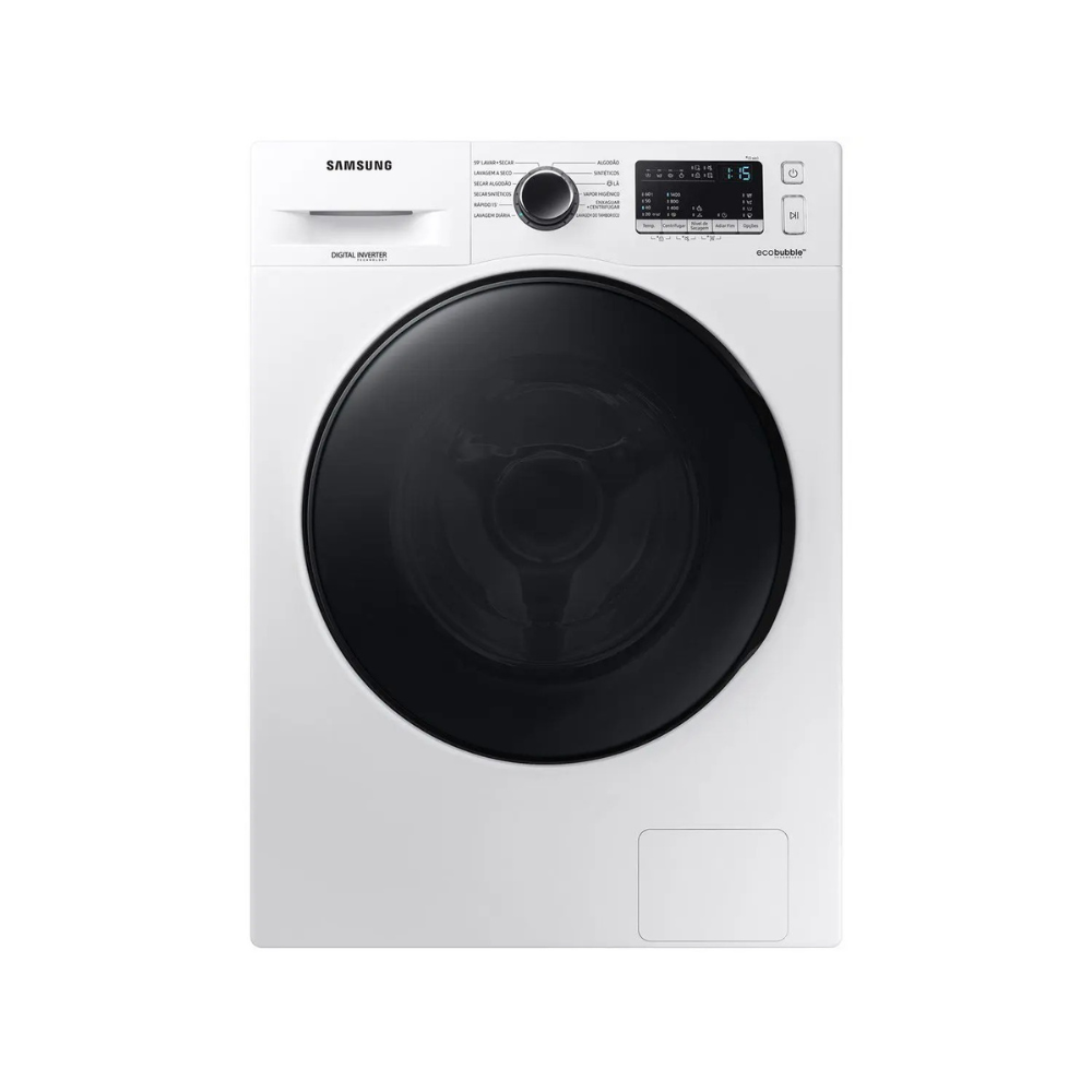 Lava e Seca Samsung 11kg Inverter - 3 em 1 Água Quente e Fria Branca WD11A4453BW 110/220V