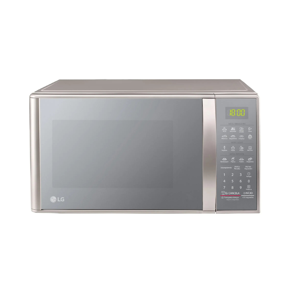 Micro-ondas LG 30 litros Prata Limpa Fácil (MS3043BR) 110/220V