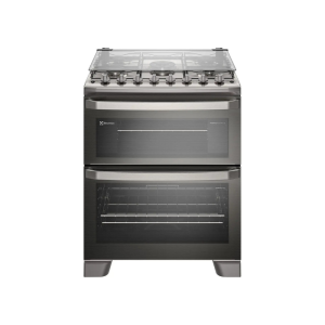 Fogão 5 bocas Electrolux Cinza Experience com Duplo Forno, PerfectCook360 e Vapor Bake (FE5DC) 110/220V