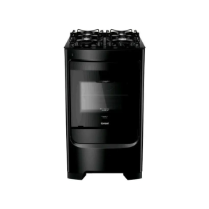 Fogão 4 Bocas Consul Preto Mesa de Vidro CFO4VBE 110/220V