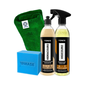 Kit Vonixx Hidracouro e Higicouro 500ml - Manutenção de Couro Automotivo
