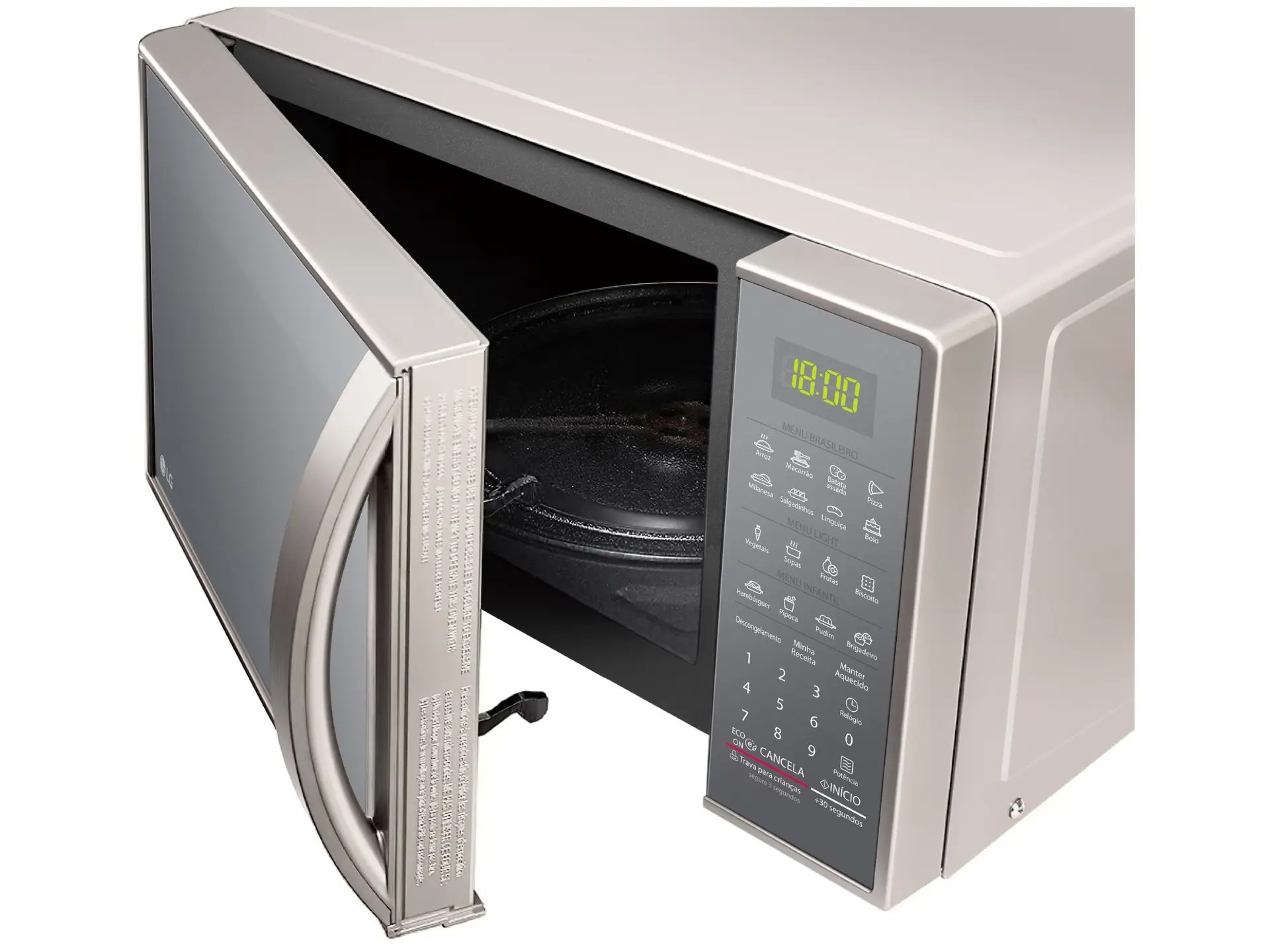Micro-ondas LG 30 litros Prata Limpa Fácil (MS3043BR) 110/220V - Imagem 5