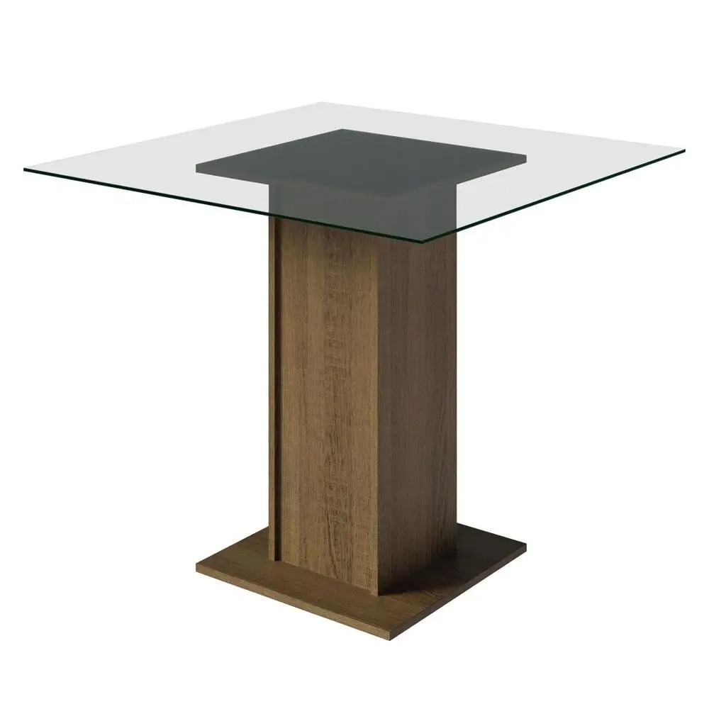 Conjunto Sala de Jantar Madesa Aline Mesa Tampo de Vidro com 4 Cadeiras - Imagem 9