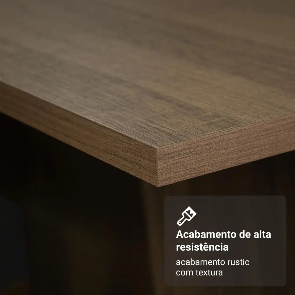 Conjunto Sala de Jantar Mesa Tampo de Madeira 4 Cadeiras Talita Madesa - Imagem 5
