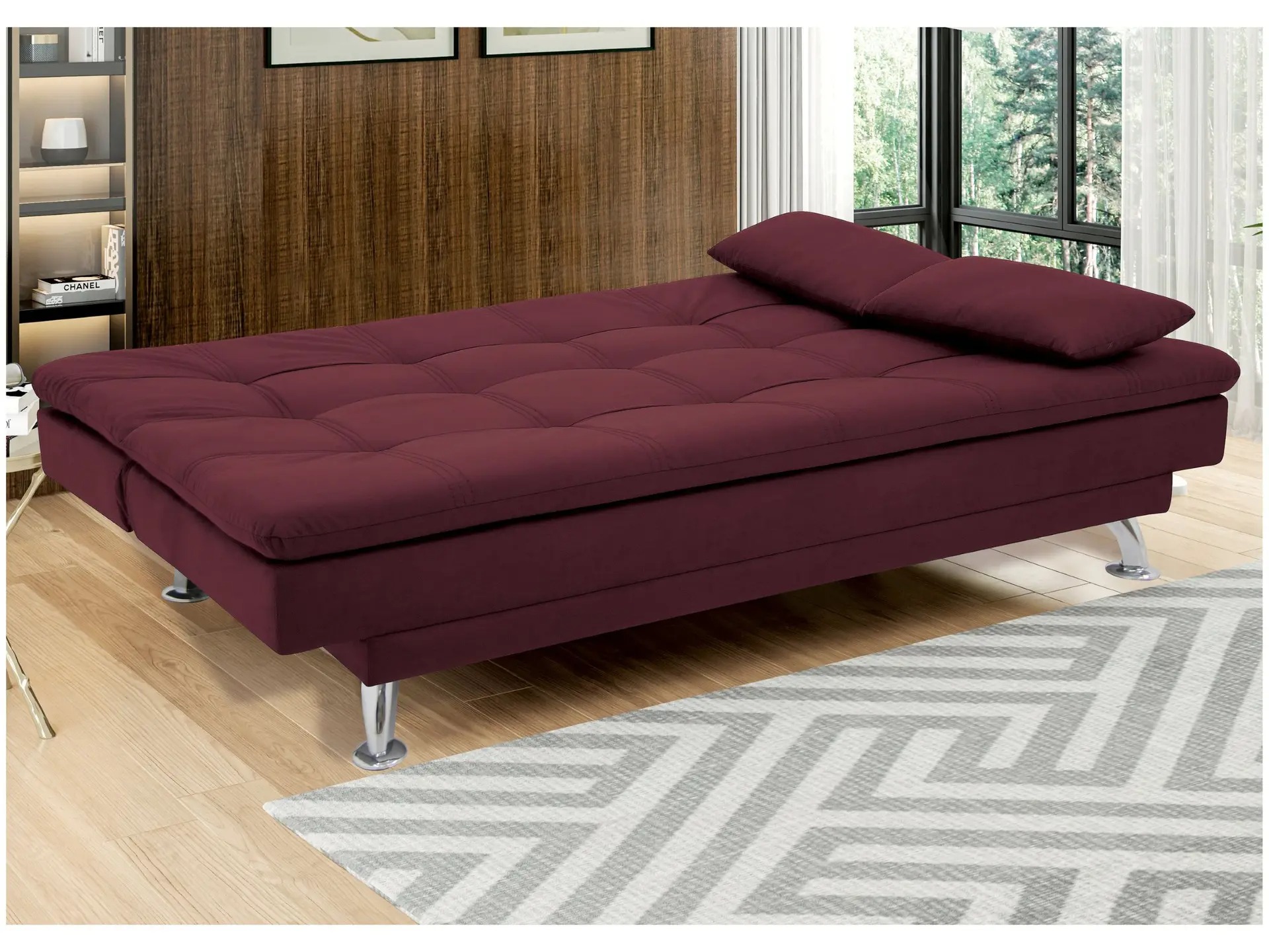 Sofá-cama Casal Reclinável Suede Linoforte Yasmin - Imagem 2