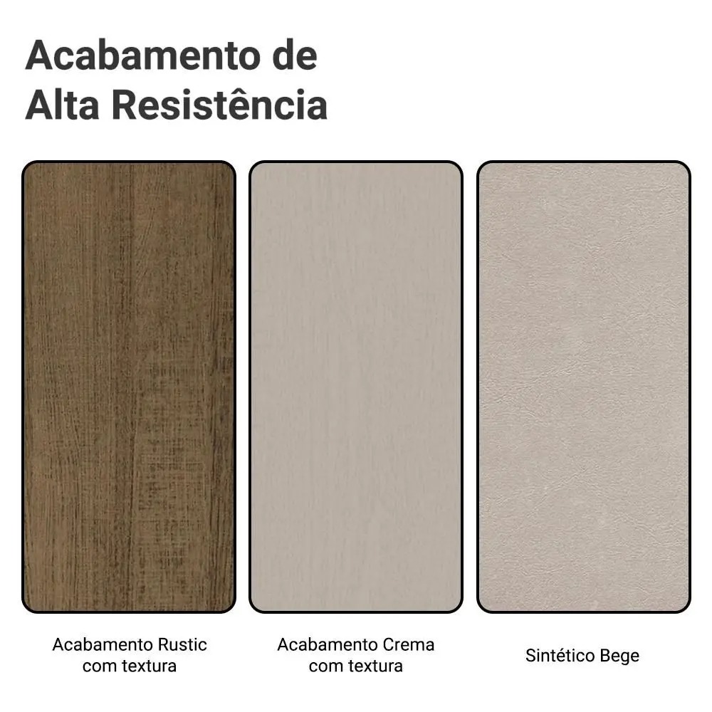 Conjunto Sala de Jantar Madesa Aline Mesa Tampo de Vidro com 4 Cadeiras - Imagem 10