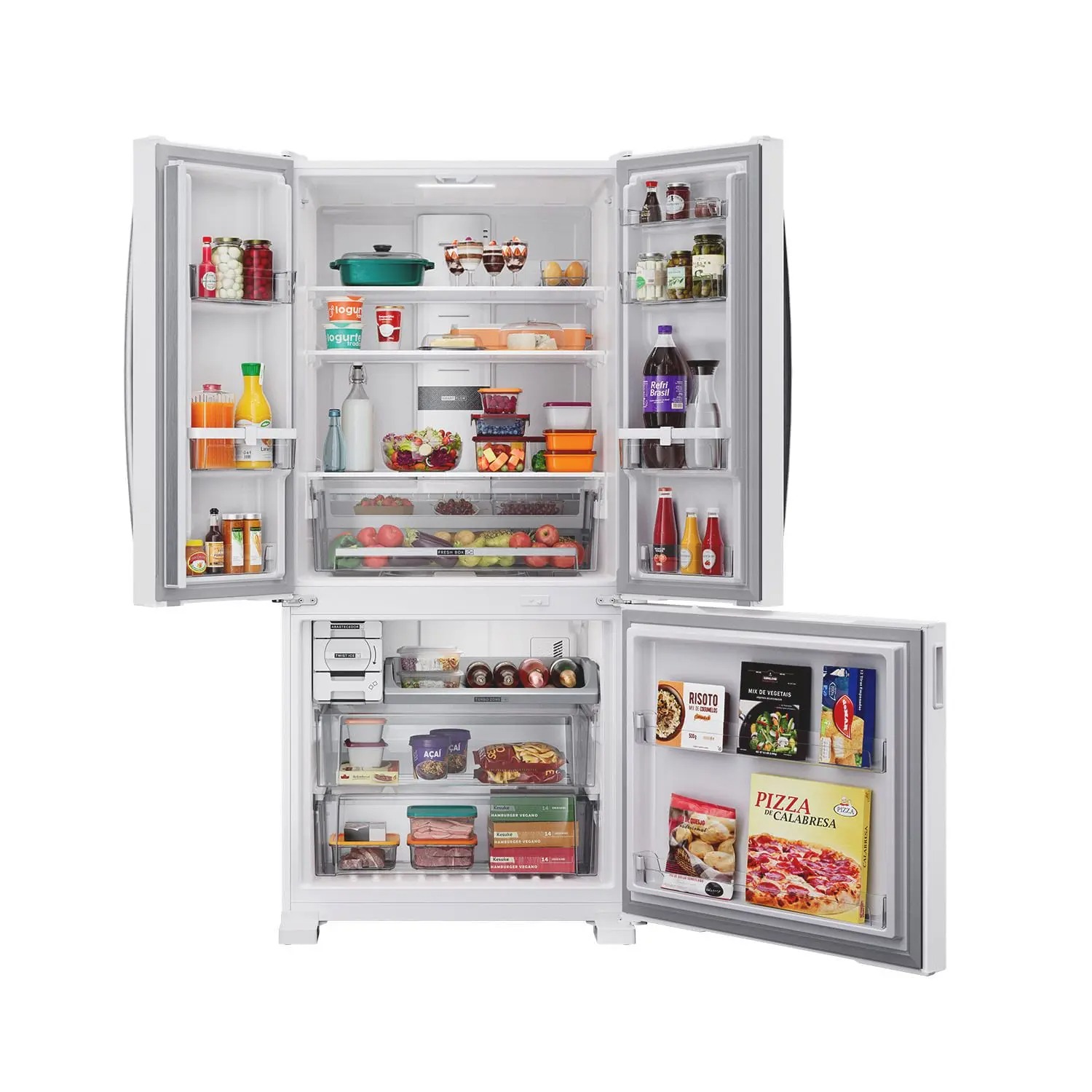Geladeira Frost Free French Door 3 Portas Branca Brastemp - BRO85MB 110/220V - Imagem 3