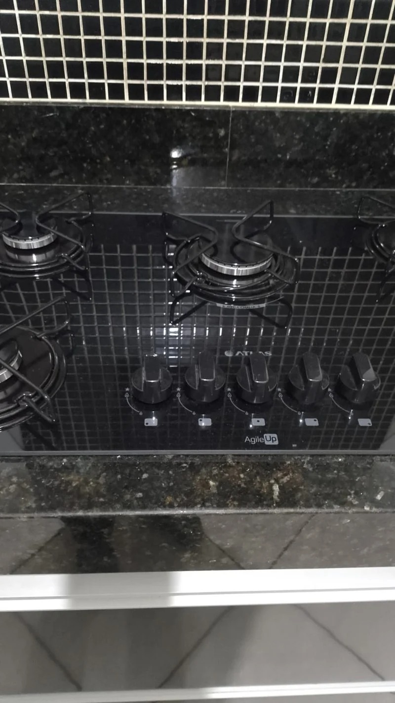 Fogão Cooktop 5 Bocas Mesa Vidro Atlas Agile Up Preto Bivolt - Imagem 4