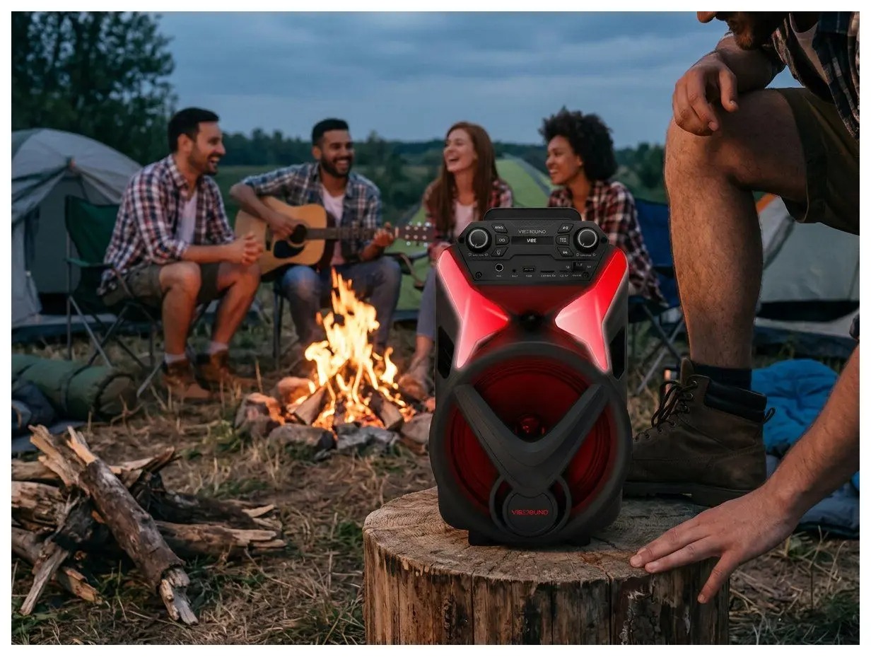 Caixa de Som Amplificada Bluetooth Vivensis Vibe Sound V8 Power 340W USB - Imagem 13