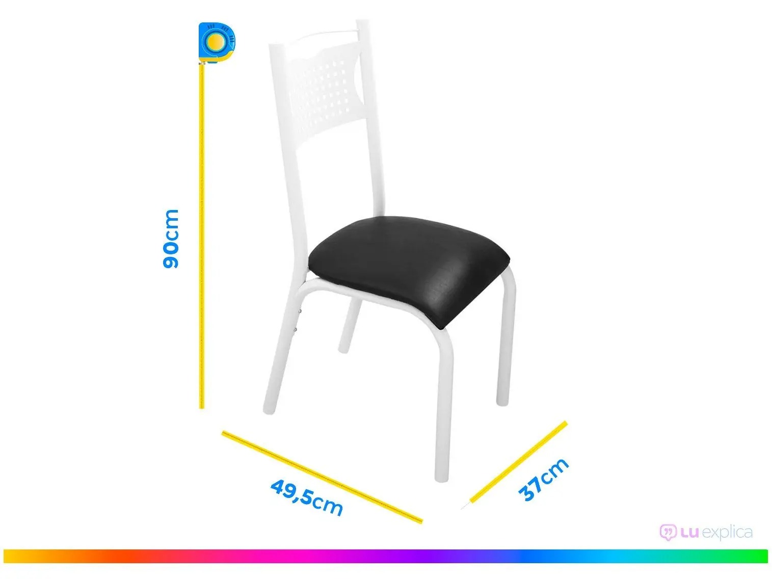 Mesa de Jantar 6 Cadeiras Retangular Aço Tampo Granito Poeme Ciplafe - Imagem 13