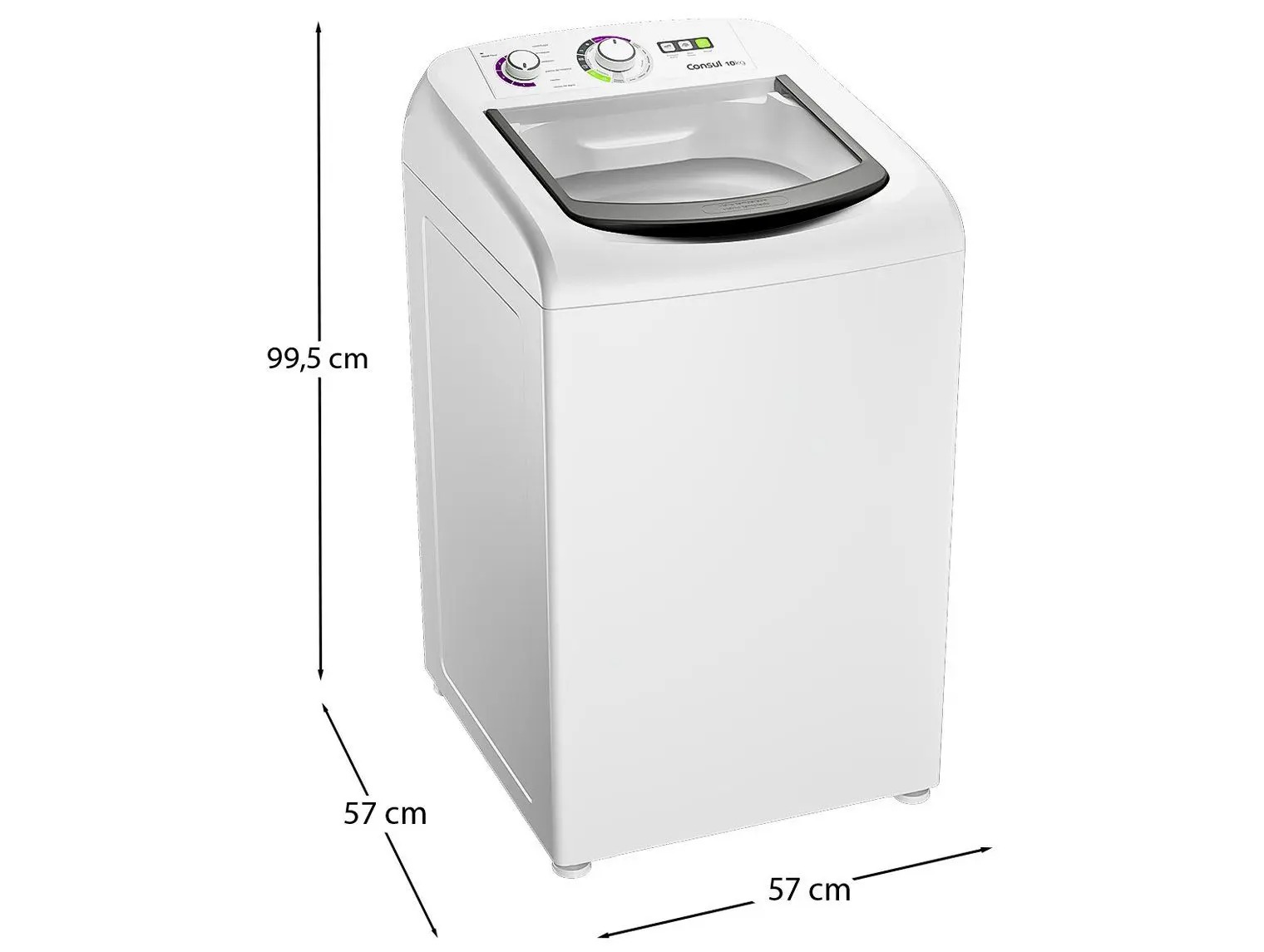 Lavadora de Roupas Consul 10kg 16 Programas de Lavagem Branca CWB10BB 110/220V - Imagem 7
