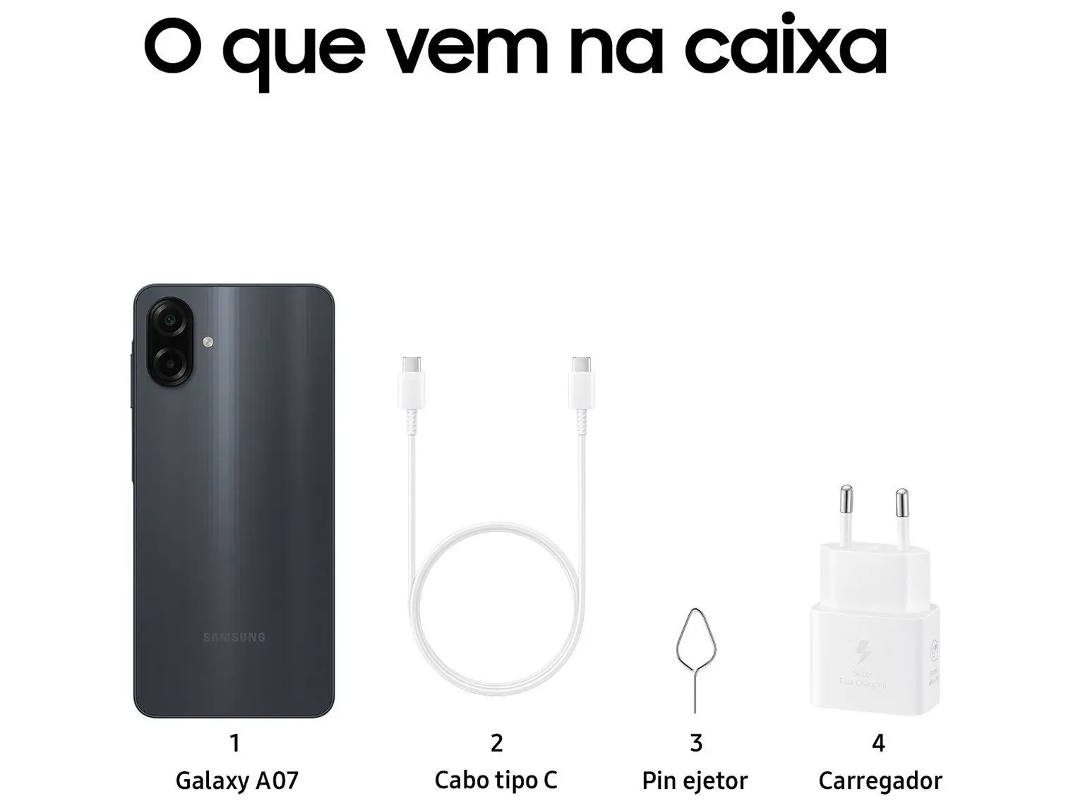 Smartphone Samsung Galaxy A07 256gb 8gb Ram Preto - Imagem 5