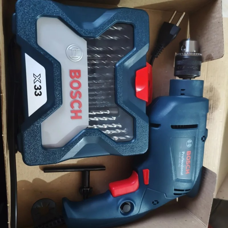 Kit Furadeira Parafusadeira Bosch Gsb 450 Re Broca Bits 110v - Imagem 3
