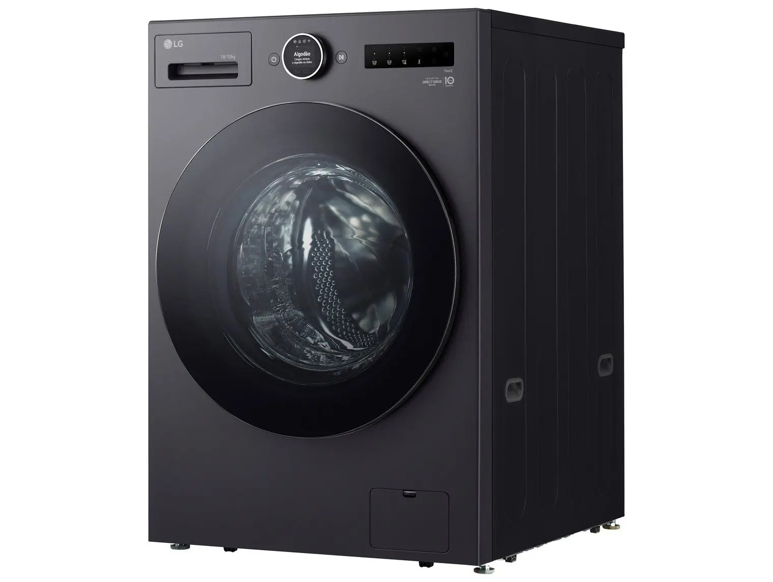 Lava e Seca Smart LG 18kg WD18GNT Motor Inverter Direct Drive Água Fria e Quente Black Inox 110/220V - Imagem 6