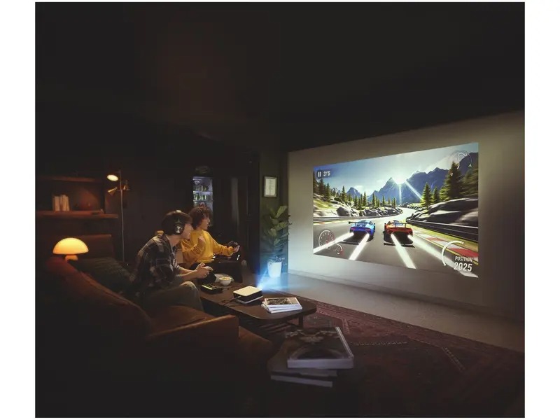 Projetor Portátil Smart Epson Lifestudio Pop Full HD EF-61 Som Bose Google TV Wi-Fi Branco Pérola - Imagem 2