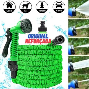 Mangueira Mágica Expansível Lava Carro Com 7 Jatos Gatilho Rápido - MANGUEIRA MAGICA 15M
