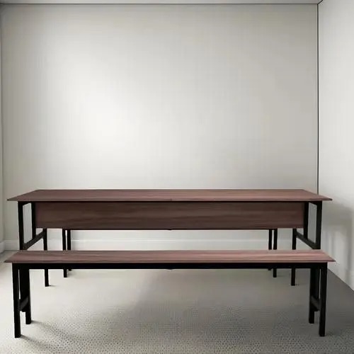 Conjunto Mesa para Refeitório 8 Lugares com Bancos Separado - DEASTRO - Imagem 3