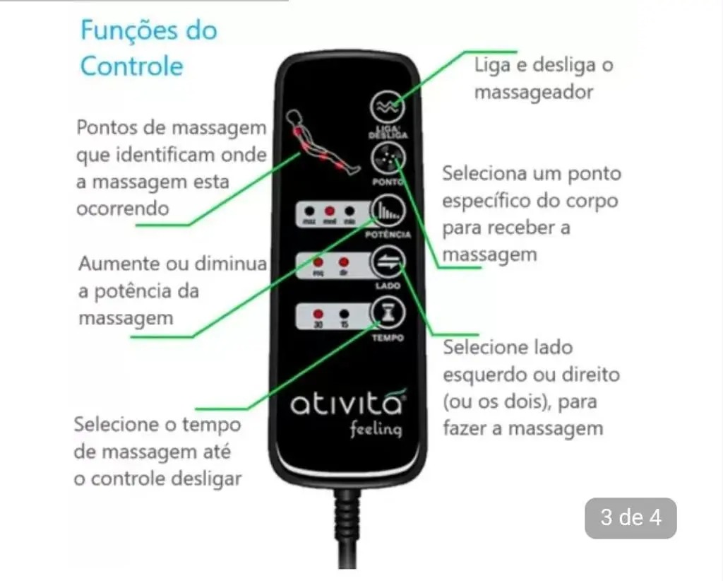 Cama Box Baú Casal 1,38x1,88 Com Controle Massageador Cabeceira Marrom ALLMAG - Imagem 3