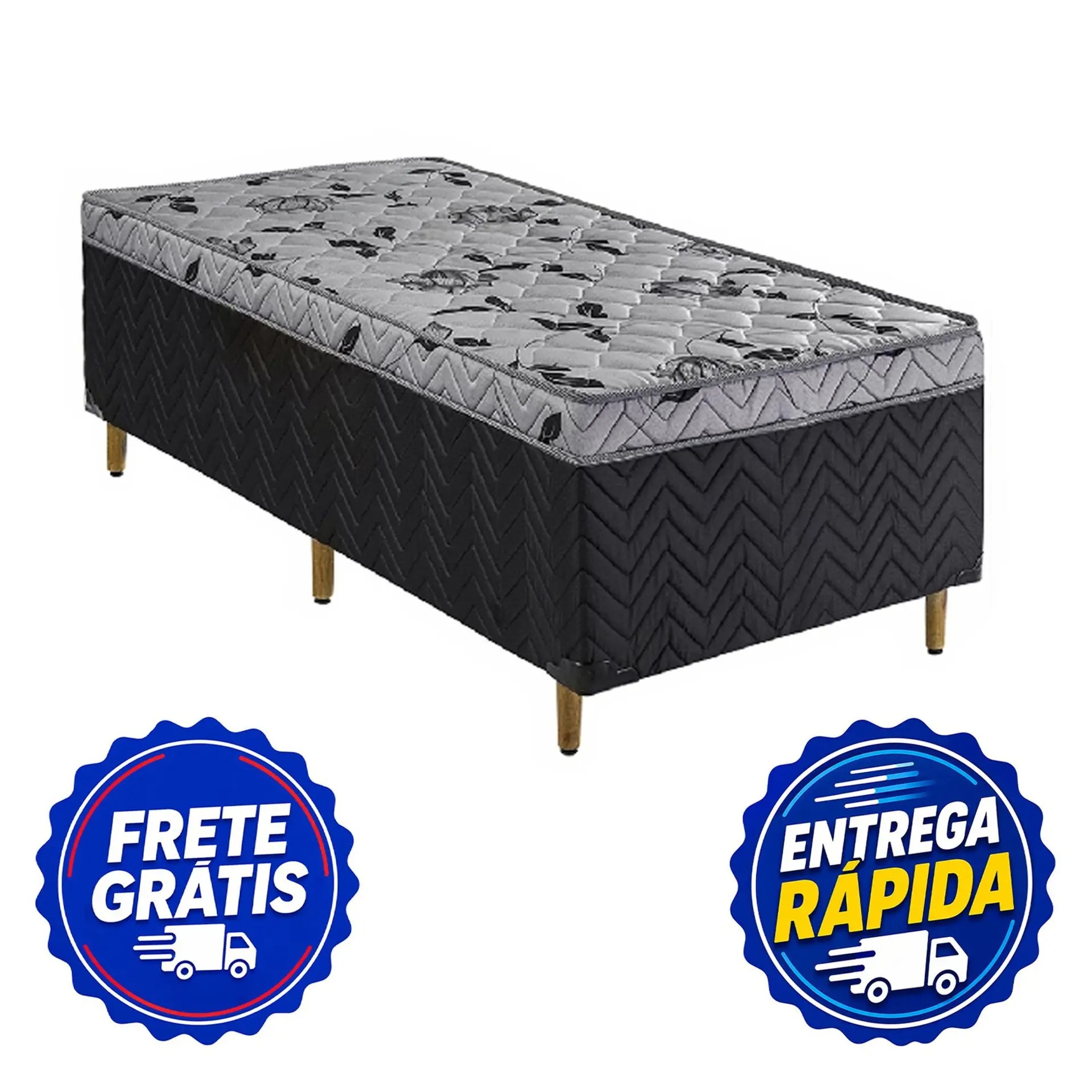 Cama Box Conjugado Solteiro 188x88x47 Ortopédico 5cm - Confort Braz - Imagem 2