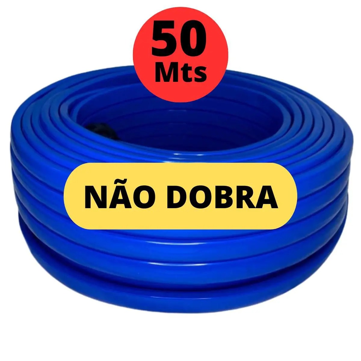 Mangueira ANTI-TORÇÃO 50 METROS Resistente Chata Reforçada Não Dobra Para Quintal Casa - Ledmang
