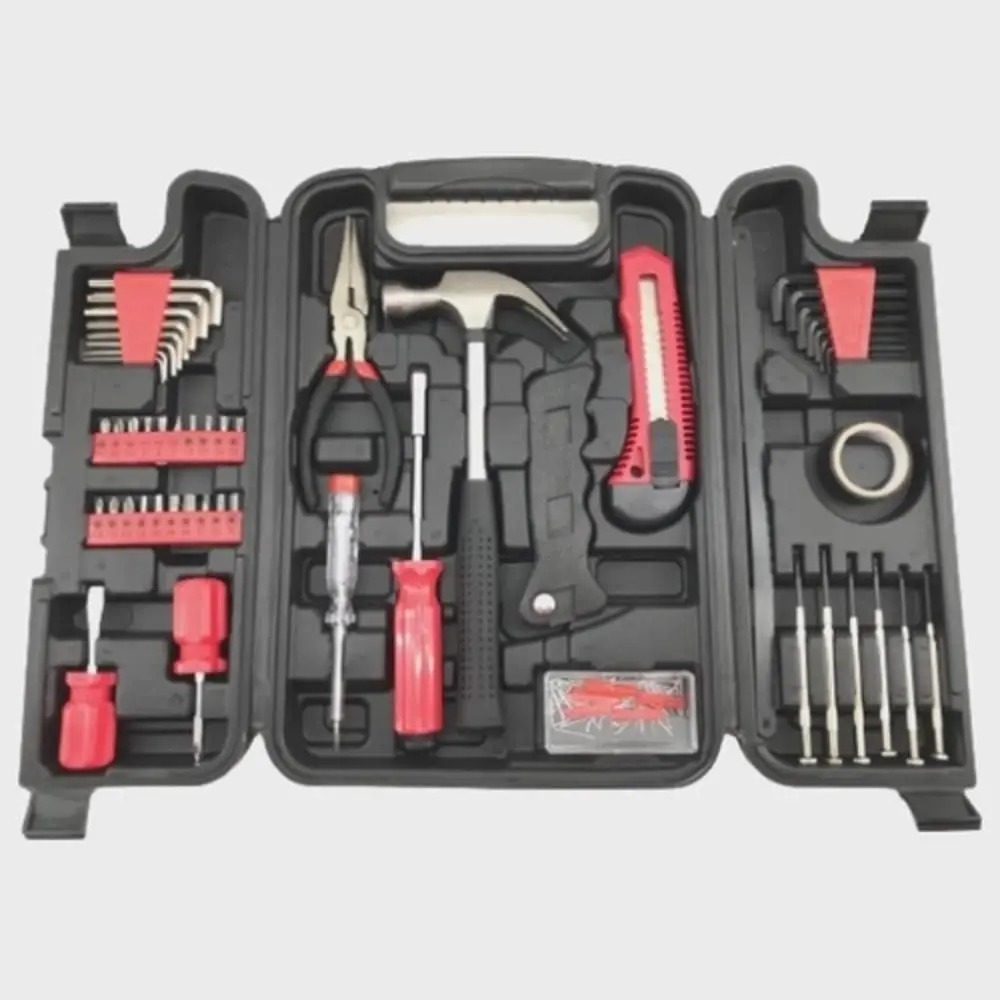 Kit ferramentas jogo manuais completa 142 peças maleta chaves martelo soquetes - AUTOTOOLS - Imagem 3
