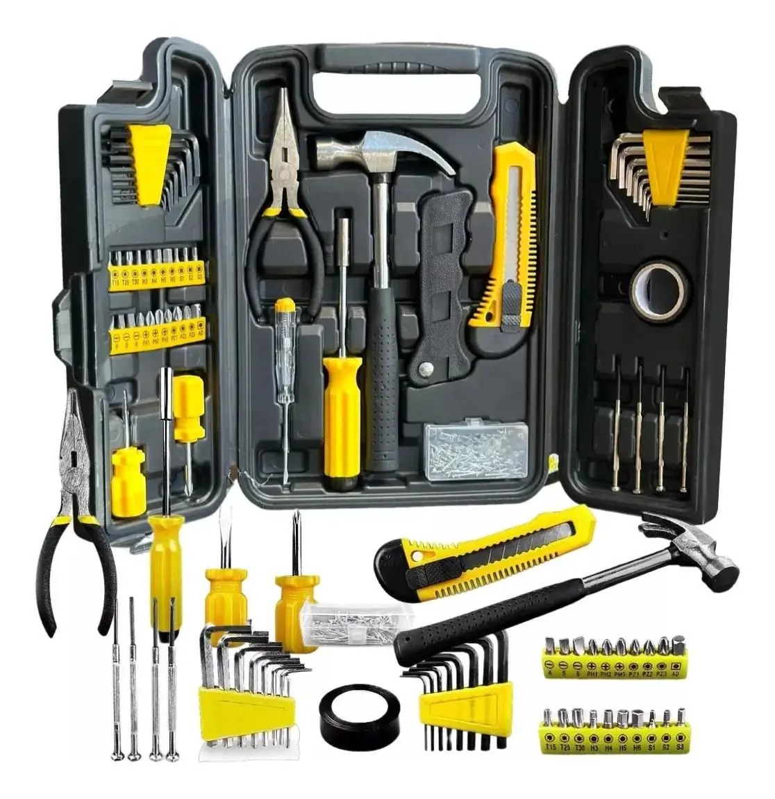 Jogo de Ferramentas 200 Peças Snel Ferramentas Kit Completo para Manutenção e Reparos