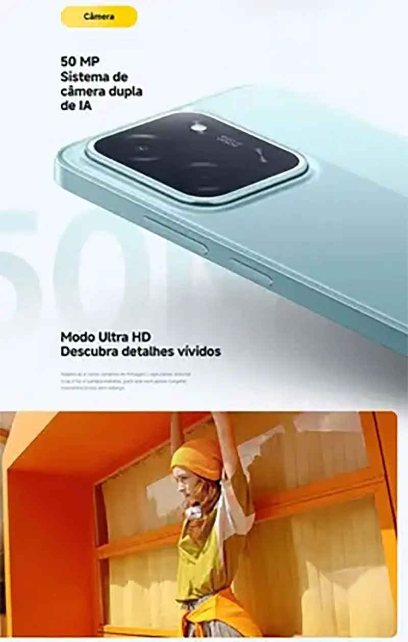 Smartphone POCO C85 NFC Lançamento Xiaomi 2025 50mp tela 6,9 120Hz 128GB 6GB Ramboost celular Ultra Fluidez 6000mAh Top 1º Custo benefício - Imagem 4