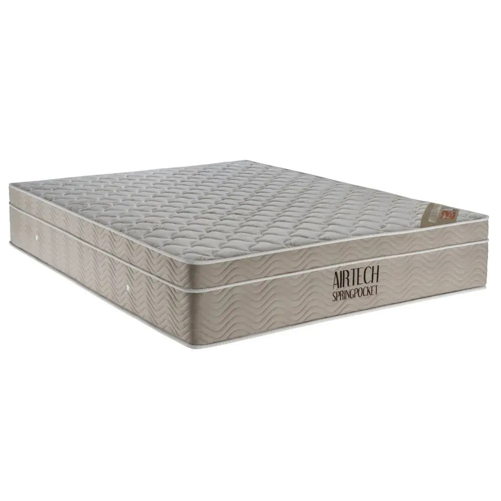 Cama Box Com Baú Casal + Colchão De Molas Ensacadas - Ortobom - AirTech SpringPocket - 138x188x67cm - Imagem 3