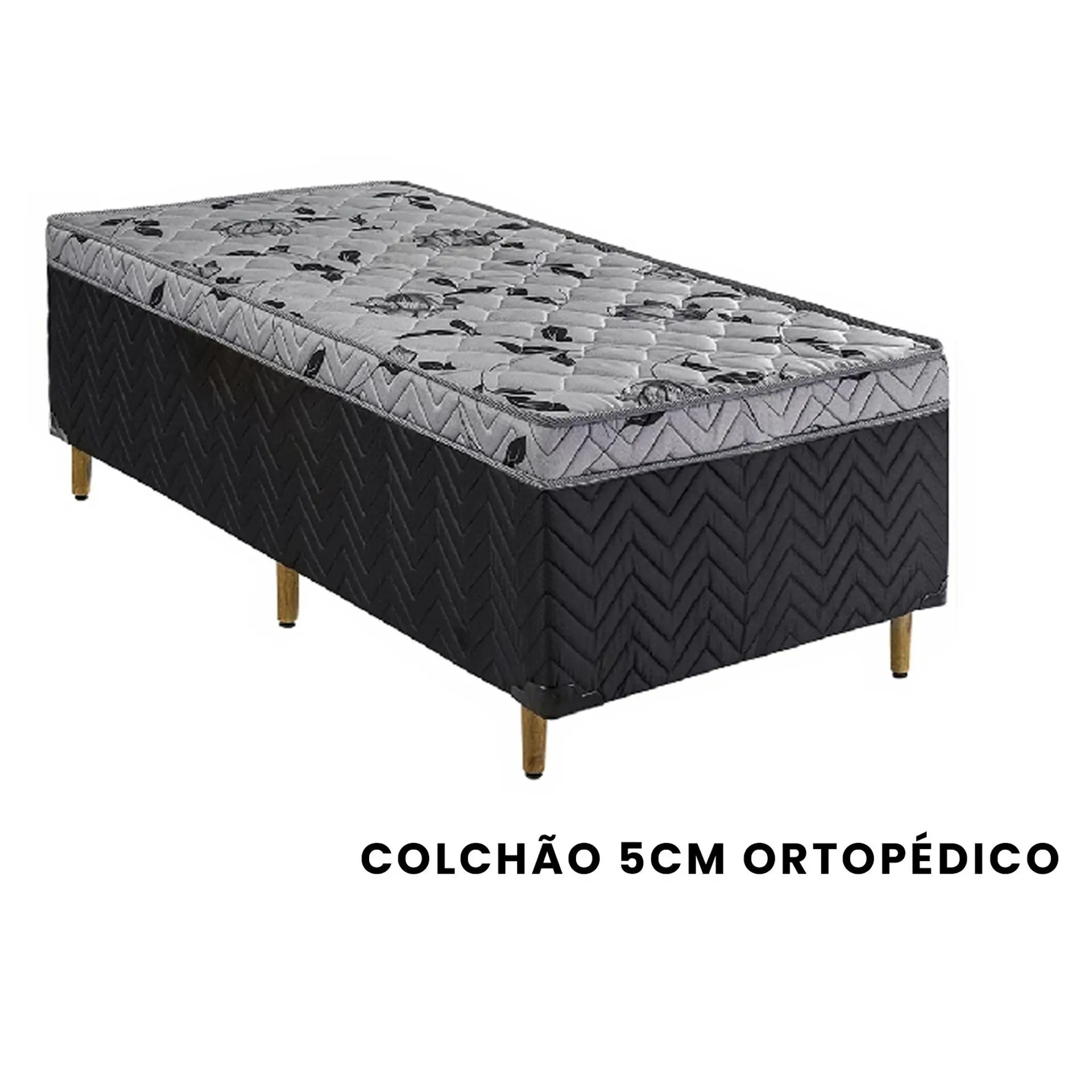 Cama Box Conjugado Solteiro 188x88x47 Ortopédico 5cm - Confort Braz - Imagem 5
