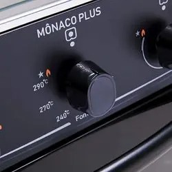 Fogão 4 Bocas Atlas Mônaco Plus Preto Com Mesa Inox E Acendimento Automático Bivolt - Imagem 2