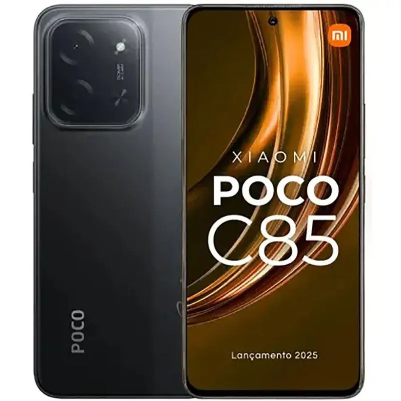 Smartphone POCO C85 NFC Lançamento Xiaomi 2025 50mp tela 6,9 120Hz 128GB 6GB Ramboost celular Ultra Fluidez 6000mAh Top 1º Custo benefício