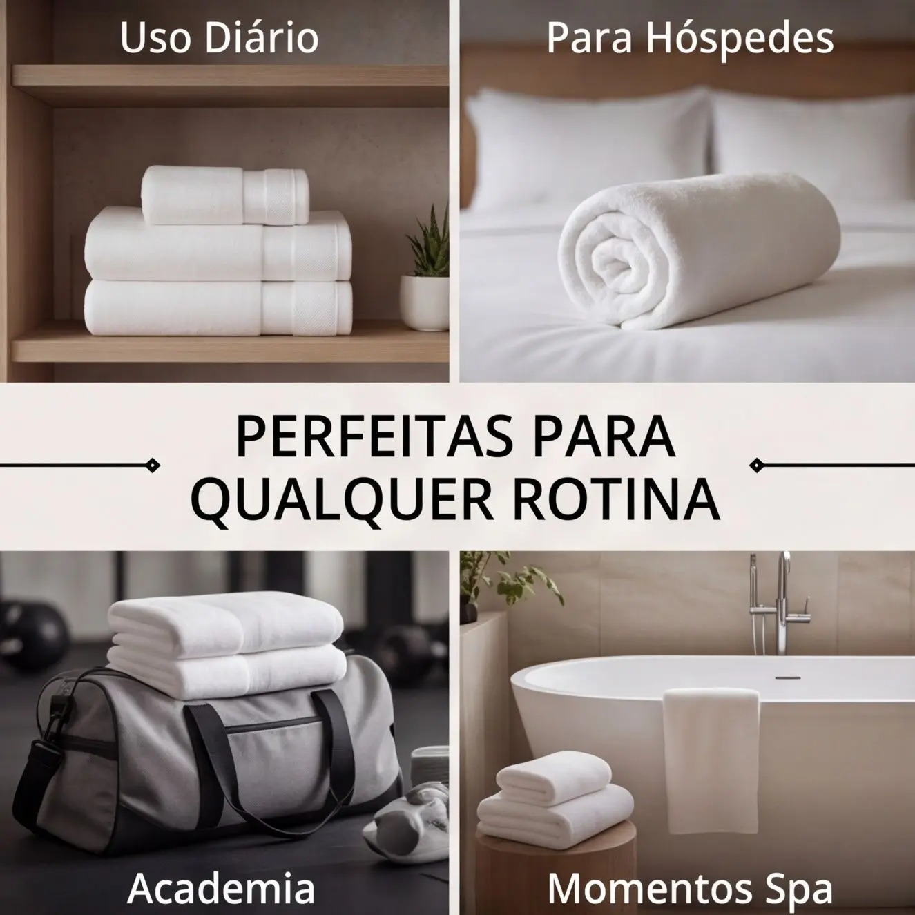 Kit 4 Toalhas De Banho Gigante Gramatura 500 Felpudo Atacado Eleganz Hotel Branca - Sarah Enxovais - Imagem 3