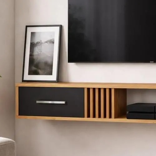 Rack Nicho Painel Suspenso Pequeno Sala Quarto Mônaco - JM3 Móveis - Imagem 2